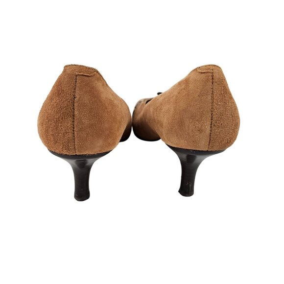 Nickels Heels Womens Size 8.5 M Brown Leopard Print Suede Buckle Accent - Picture 6 of 10